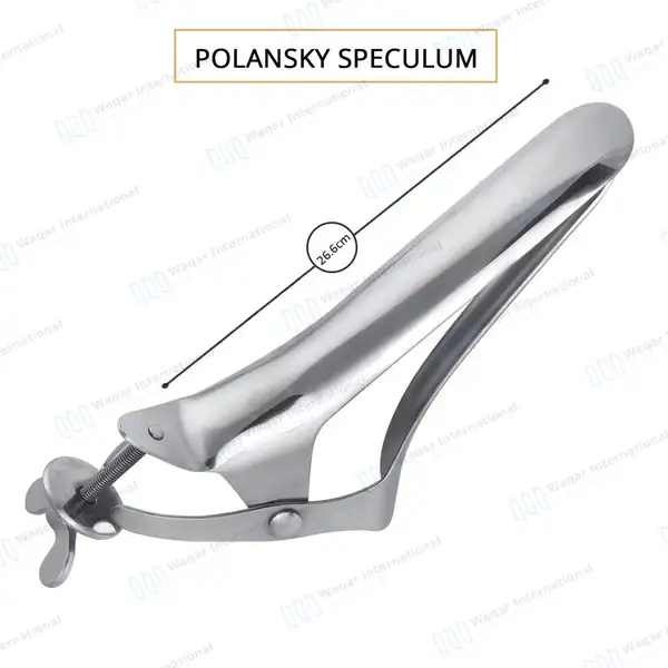 Polansky Vaginal Speculum 10.5″ with 3 Blades - surgical instruments manufactured by Waqar International, Sialkot - view 3