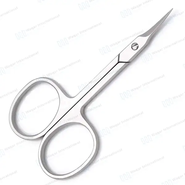 Cuticle Scissors 3.5″ with Arrow Point Curved - surgical instruments manufactured by Waqar International, Sialkot - view 2