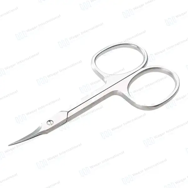 Cuticle Scissors 3.5″ with Arrow Point Curved - surgical instruments manufactured by Waqar International, Sialkot - view 5
