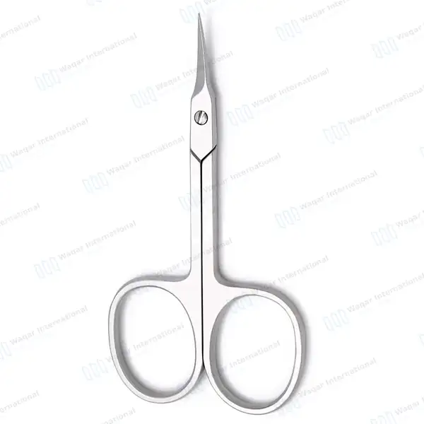 Cuticle Scissors 3.5″ with Arrow Point Curved - surgical instruments manufactured by Waqar International, Sialkot - view 7