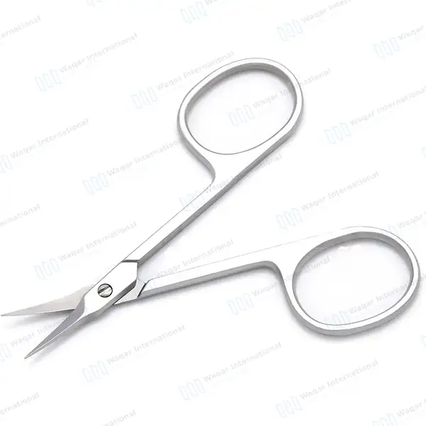 Cuticle Scissors 3.5″ with Arrow Point Curved - surgical instruments manufactured by Waqar International, Sialkot - view 8