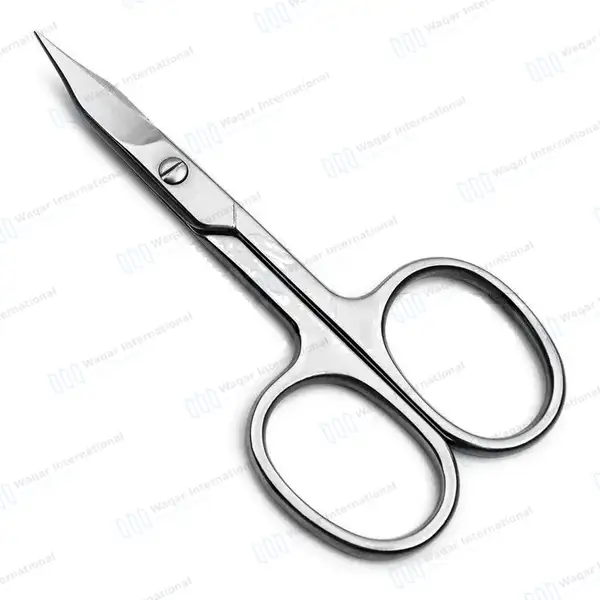 Nail Scissor 3.5″ Arrow Point Curved Manicure Pedicure Cuticle - surgical instruments manufactured by Waqar International, Sialkot - view 2