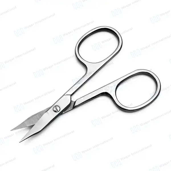 Nail Scissor 3.5″ Arrow Point Curved Manicure Pedicure Cuticle - surgical instruments manufactured by Waqar International, Sialkot - view 3