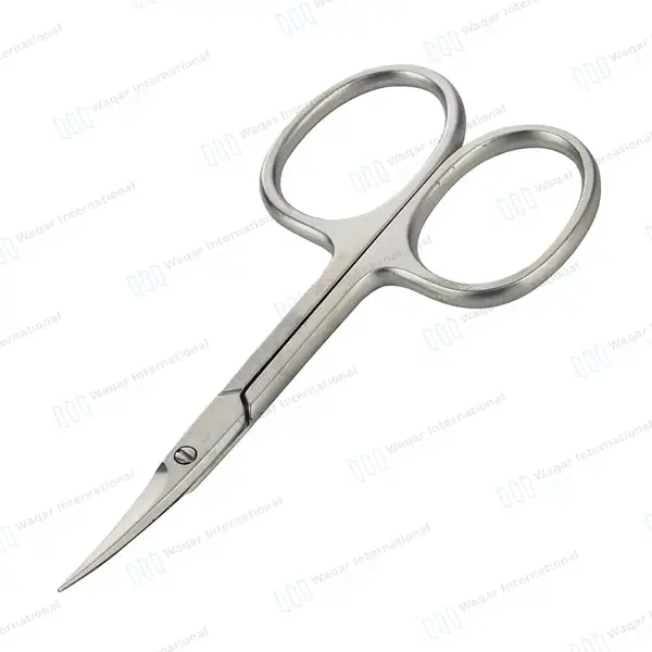 Cuticle Scissor 3.5″ Curved with Arrow Point Large Ring - surgical instruments manufactured by Waqar International, Sialkot - view 2
