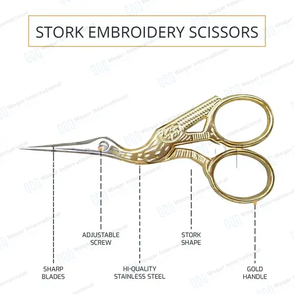 Stork Scissor 3.5″ - surgical instruments manufactured by Waqar International, Sialkot - view 2