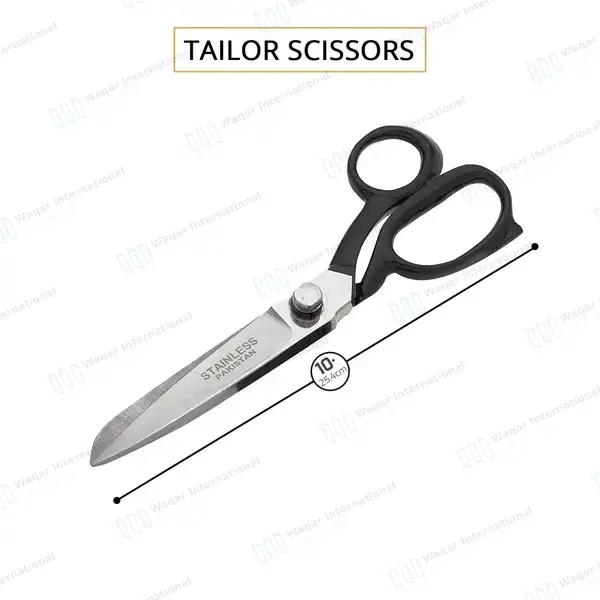 Tailor Scissors 10″ Upholstery Sewing Dressmaking Fabric Shears - surgical instruments manufactured by Waqar International, Sialkot - view 4