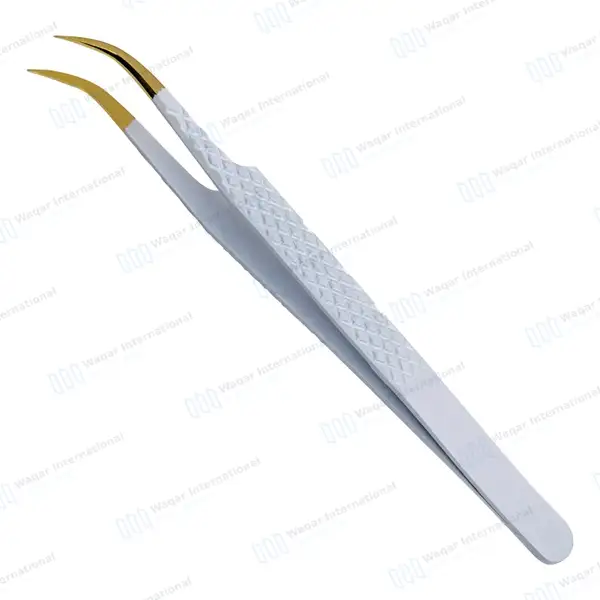 6 Pcs Volume Eyelash Extension Tweezers Set with Diamond Grip - surgical instruments manufactured by Waqar International, Sialkot - view 6
