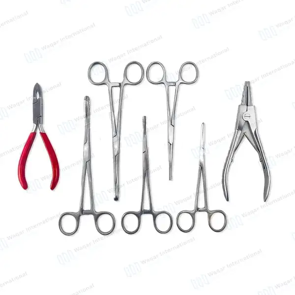 7 Pcs Body Piercing Instruments Tools Kit - body piercing instruments manufactured by Waqar International, Sialkot - view 2