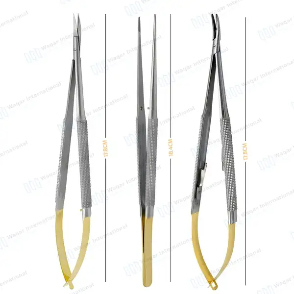 3 Pcs TC Castroviejo Micro Surgery Set – Curved - surgical instruments manufactured by Waqar International, Sialkot - view 3