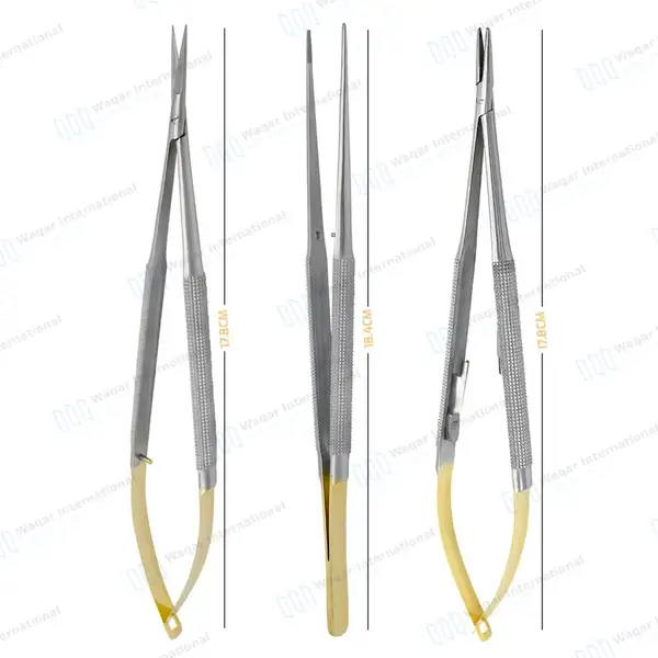 3 Pcs TC Castroviejo Micro Surgery Set Straight - surgical instruments manufactured by Waqar International, Sialkot - view 3