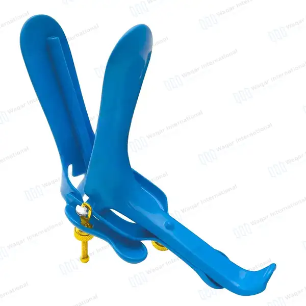 Graves LLETZ LEEP Blue Coated Vaginal Speculum Medium - surgical instruments manufactured by Waqar International, Sialkot - view 6