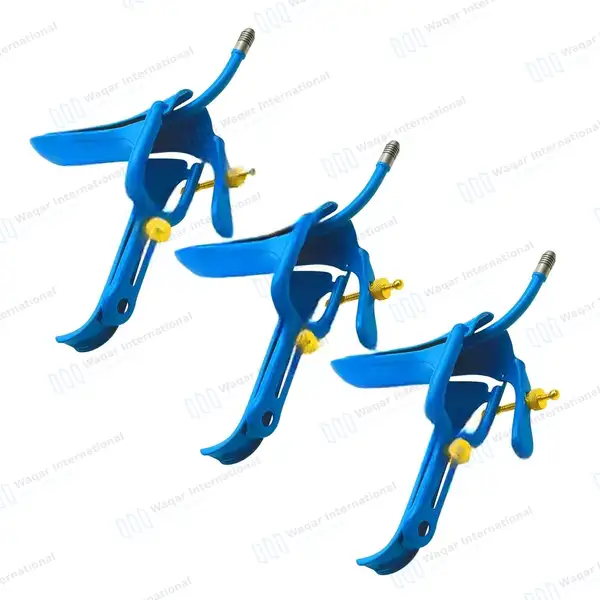 3 Graves LLETZ LEEP Blue Coated Vaginal Speculum X-Large - surgical instruments manufactured by Waqar International, Sialkot - view 2
