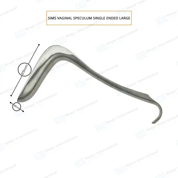 Sims Vaginal Speculum Large 3.8cm x 8.9cm Single Ended - surgical instruments manufactured by Waqar International, Sialkot - view 3