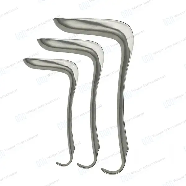 Set of 3 Sims Vaginal Speculum Single Ended Small, Medium, Large - surgical instruments manufactured by Waqar International, Sialkot - view 2