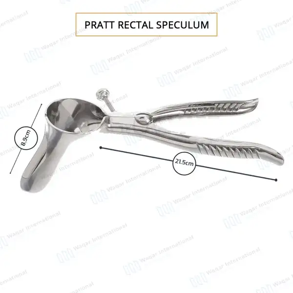 Pratt Rectal Speculum 8.5″ (21.6cm) with Set Screw - surgical instruments manufactured by Waqar International, Sialkot - view 2
