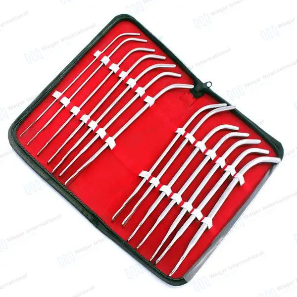 Van Buren Urethral Sounds 14 Pcs Set 11″ J-Shaped Curved - surgical instruments manufactured by Waqar International, Sialkot - view 3