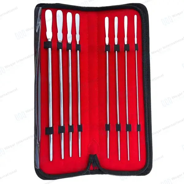 8 Pcs Dittel Urethral Sounds Set 11.5″ Single Ended Urology Instruments - surgical instruments manufactured by Waqar International, Sialkot - view 2