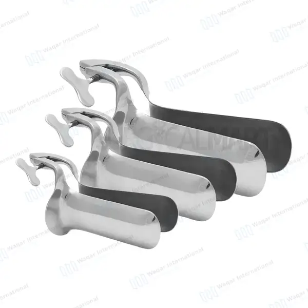 3 Pcs Collin Vaginal Speculum Set Small, Medium and Large - surgical instruments manufactured by Waqar International, Sialkot - view 5