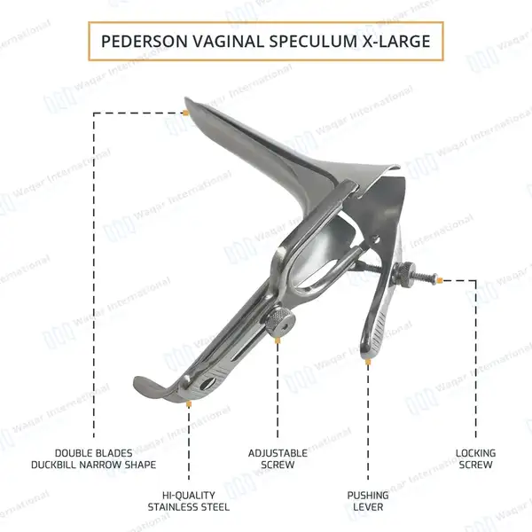 Pederson Vaginal Speculum X-Large - surgical instruments manufactured by Waqar International, Sialkot - view 4