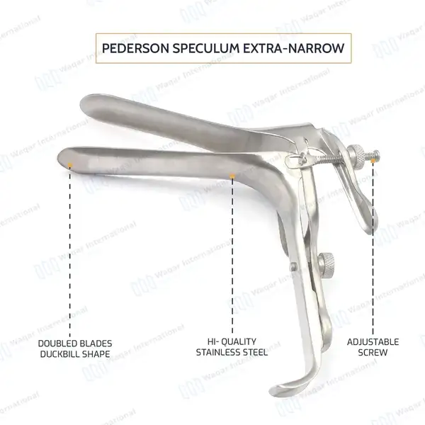 Pederson Vaginal Speculum Extra-Narrow Small - surgical instruments manufactured by Waqar International, Sialkot - view 3