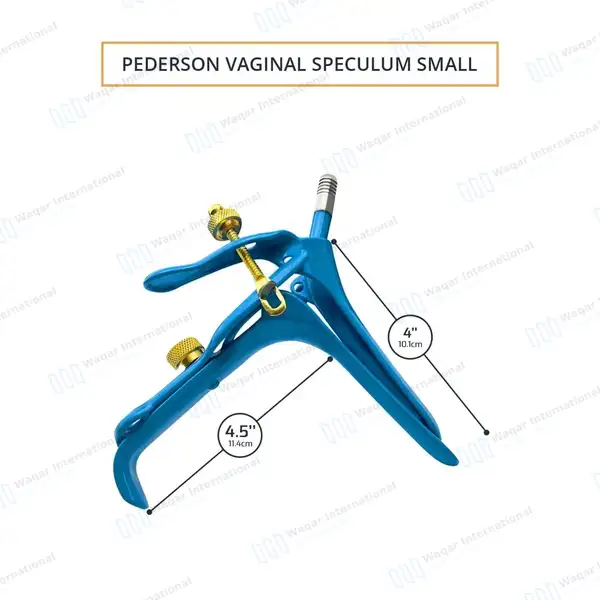 Blue Coated LLETZ LEEP Pederson Vaginal Speculum Small - surgical instruments manufactured by Waqar International, Sialkot - view 3
