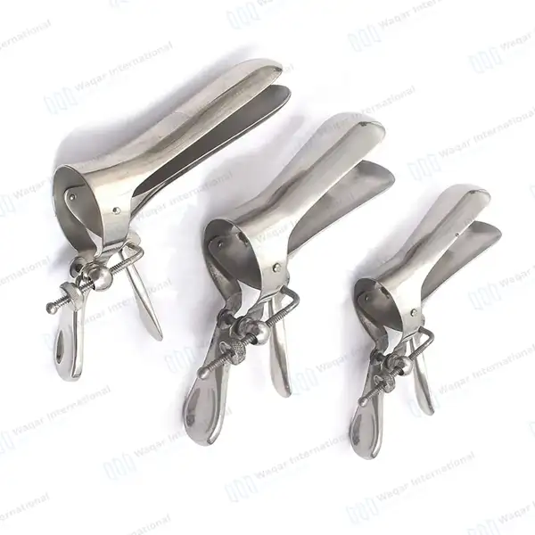 Set of 3 Cusco Vaginal Speculum Small Medium & Large - surgical instruments manufactured by Waqar International, Sialkot - view 2