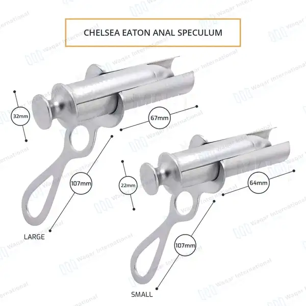 Set of 2 Chelsea Eaton Anal Rectal Speculum Small & Large - surgical instruments manufactured by Waqar International, Sialkot - view 4