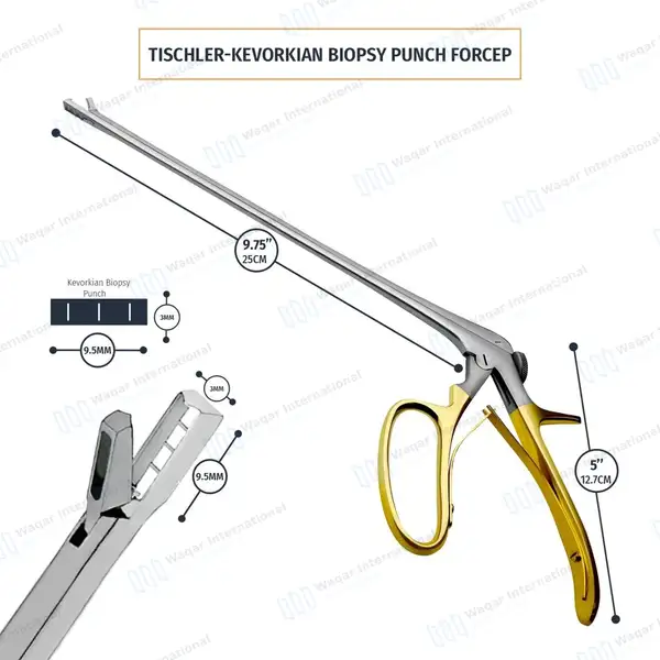 Tischler Kevorkian Biopsy Punch Forceps 3mm x 9.5mm Bite - surgical instruments manufactured by Waqar International, Sialkot - view 3