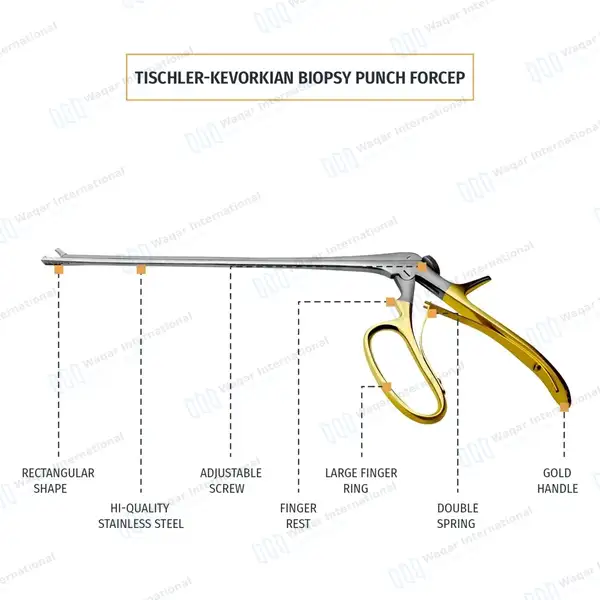 Tischler Kevorkian Biopsy Punch Forceps 3mm x 9.5mm Bite - surgical instruments manufactured by Waqar International, Sialkot - view 4