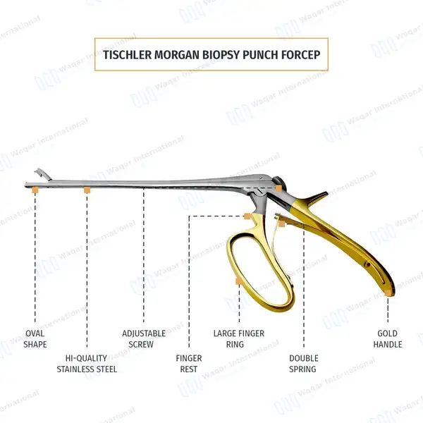 Tischler-Morgan Biopsy Forceps Oval Shape 3mmx7mm Bite - surgical instruments manufactured by Waqar International, Sialkot - view 3