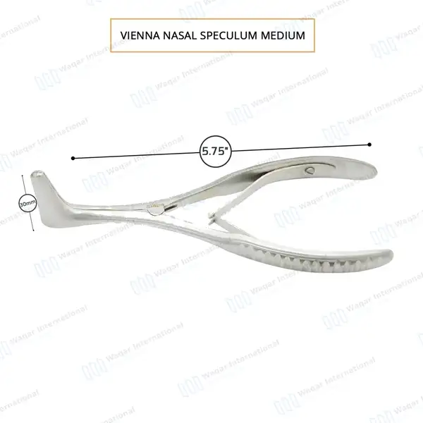 2 Vienna Nasal Speculum 5.75″ Blade 30mm Medium - surgical instruments manufactured by Waqar International, Sialkot - view 2