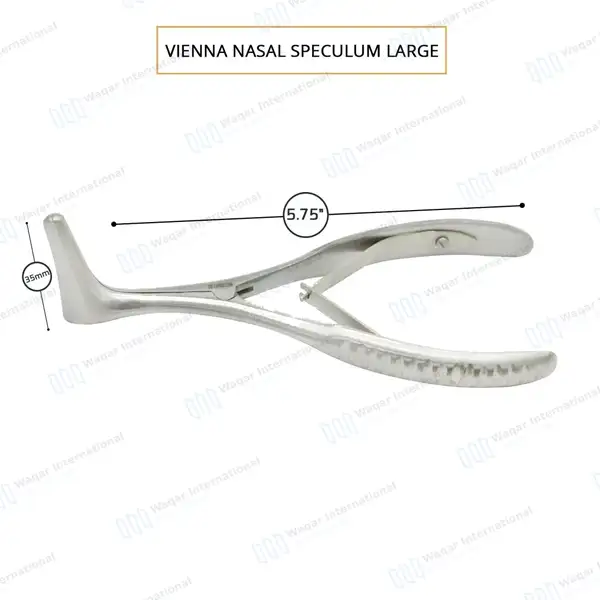 2 Vienna Nasal Speculum 5.75″ Blade 35mm Large - surgical instruments manufactured by Waqar International, Sialkot - view 2