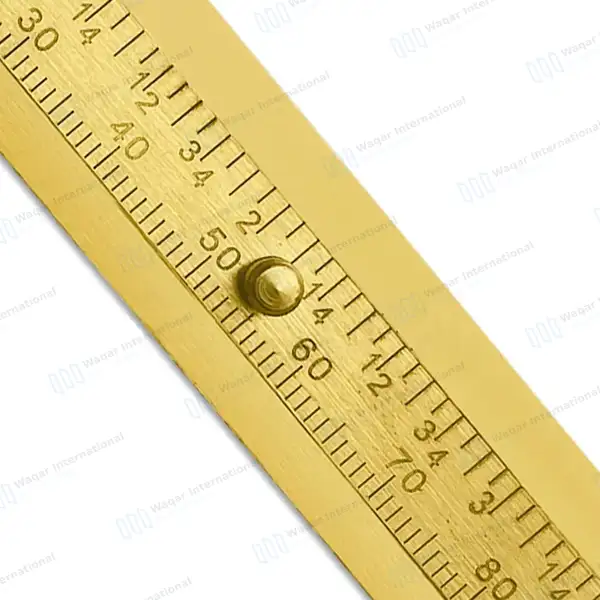 Brass Vernier Caliper Sliding Gauge 4.5″ Measures 0-100mm - surgical instruments manufactured by Waqar International, Sialkot - view 5