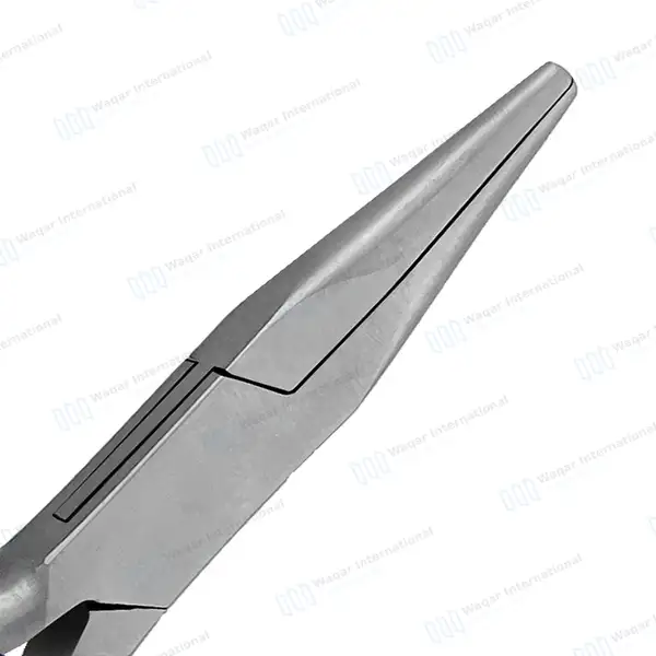 Chain Nose Jewelry Plier 4.5″ Long Jaws with Blue Grip Handle - surgical instruments manufactured by Waqar International, Sialkot - view 6