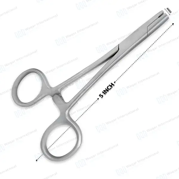 Dermal Anchor Tube Hemostat Forceps 5″ for 4mm Dermal Tops - body piercing instruments manufactured by Waqar International, Sialkot - view 3