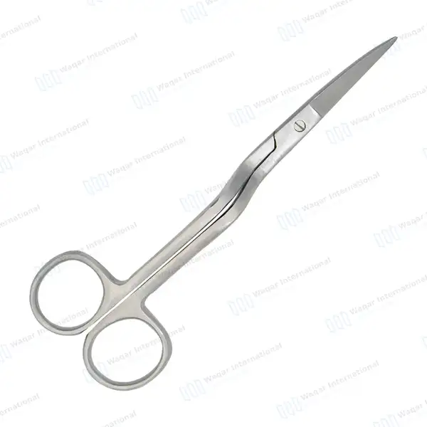 Double Curved Embroidery Scissor 6″ Pro Bent Handle - surgical instruments manufactured by Waqar International, Sialkot - view 9