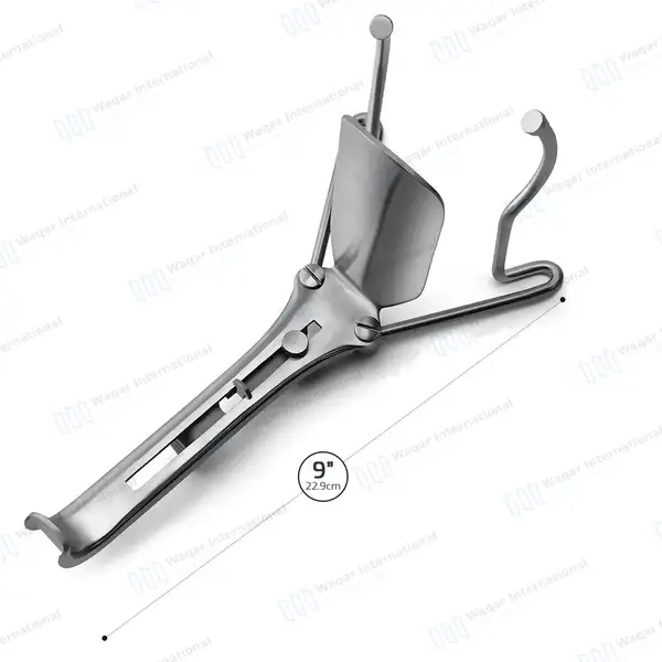 Guttmann Vaginal Speculum 1 3/8″x 4″ Self Retaining - surgical instruments manufactured by Waqar International, Sialkot - view 3
