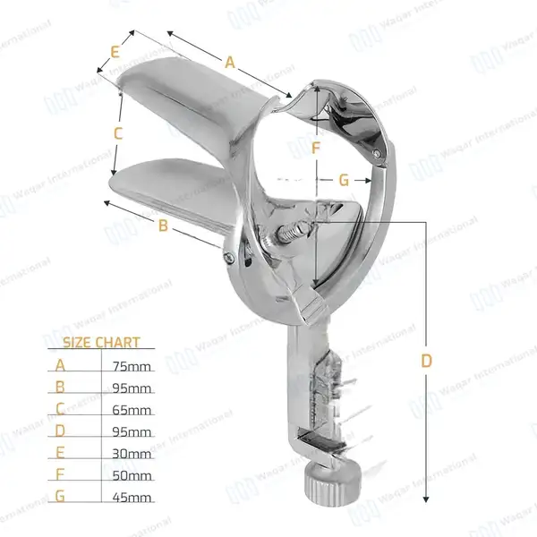 Sakurai/ Sakuras Vaginal Speculum Medium - surgical instruments manufactured by Waqar International, Sialkot - view 3