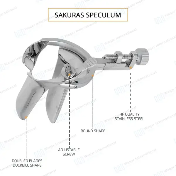 Sakurai/ Sakuras Vaginal Speculum Medium - surgical instruments manufactured by Waqar International, Sialkot - view 4