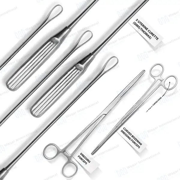 Set of 35 Dilatation Curettage Gynecology Surgical Instruments Curette - surgical instruments manufactured by Waqar International, Sialkot - view 5
