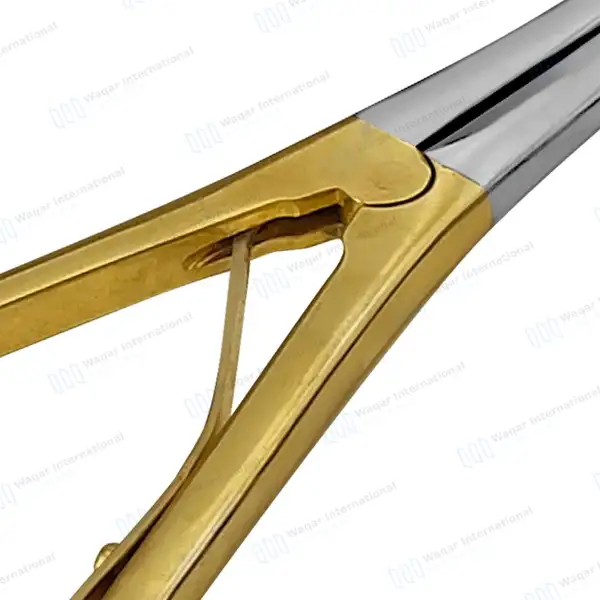 Vaginal Lateral Retractor 10.5″ Gold Handle Closed Elongated Shanks - surgical instruments manufactured by Waqar International, Sialkot - view 4