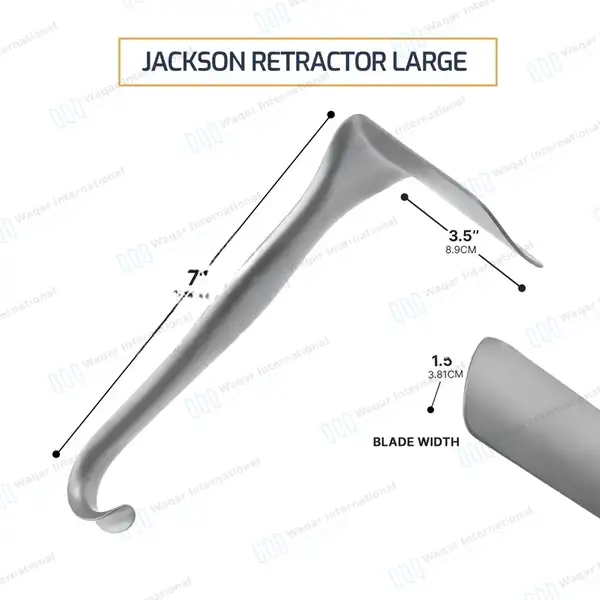 Jackson Vaginal Retractor 7″ (17.8 cm) Medium Blade 1.5″x3.5″ - surgical instruments manufactured by Waqar International, Sialkot - view 3