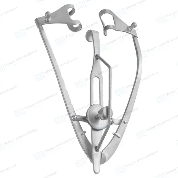 Guyton-Park Eye Speculum 3 1/2″ (8.9cm) Fenestrated 14mm Blades - surgical instruments manufactured by Waqar International, Sialkot - view 2