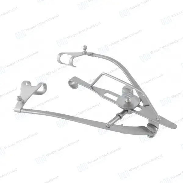 Guyton-Park Eye Speculum 3 1/2″ (8.9cm) Fenestrated 14mm Blades - surgical instruments manufactured by Waqar International, Sialkot - view 3