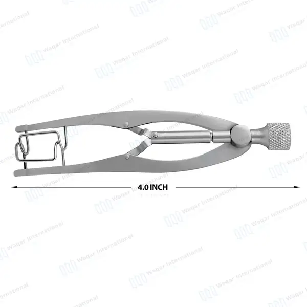 Castroviejo Eye Speculum 4″ Large 18x5mm Fenestrated - surgical instruments manufactured by Waqar International, Sialkot - view 3