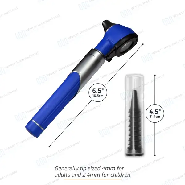 13 Pcs Mini Fiber Optic Otoscope Set- Royal Blue - surgical instruments manufactured by Waqar International, Sialkot - view 3