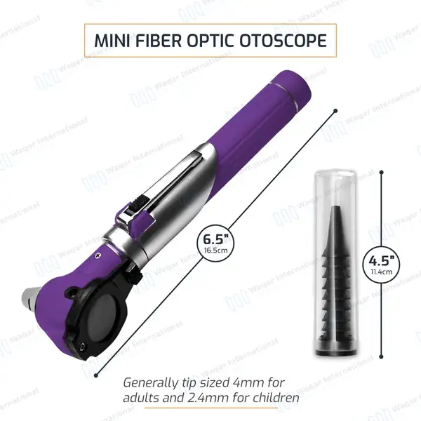 13 Pcs Mini Fiber Optic Otoscope Set – Purple - surgical instruments manufactured by Waqar International, Sialkot - view 3