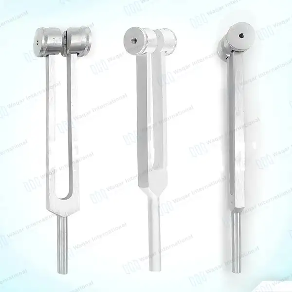 3 Pcs Tuning Forks Set C128, C256 & C512 - surgical instruments manufactured by Waqar International, Sialkot - view 2