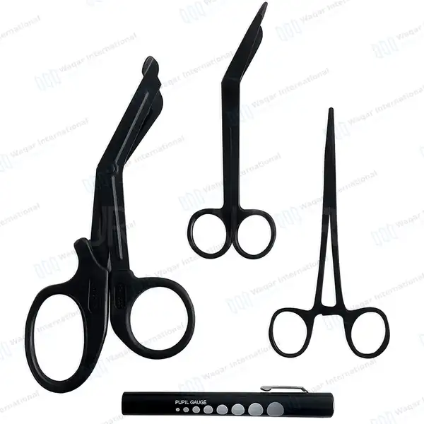 4 Pcs Tactical Black EMT/ Paramedic Tools Kit - surgical instruments manufactured by Waqar International, Sialkot - view 2