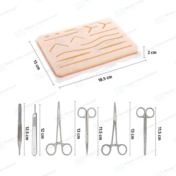 59 Pcs Practice Suture Kit with Pad for Medical Veterinary  Students - surgical instruments manufactured by Waqar International, Sialkot - view 6